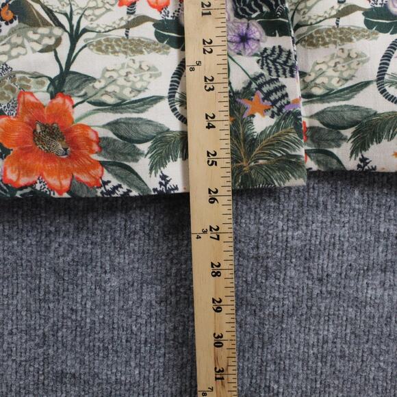 Las Surenas Blazer Women Large Tropical Floral Print Linen Blend Jacket Colorful - Picture 8 of 10